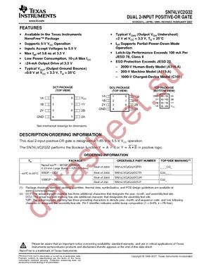 SN74LVC2G32DCTR datasheet  